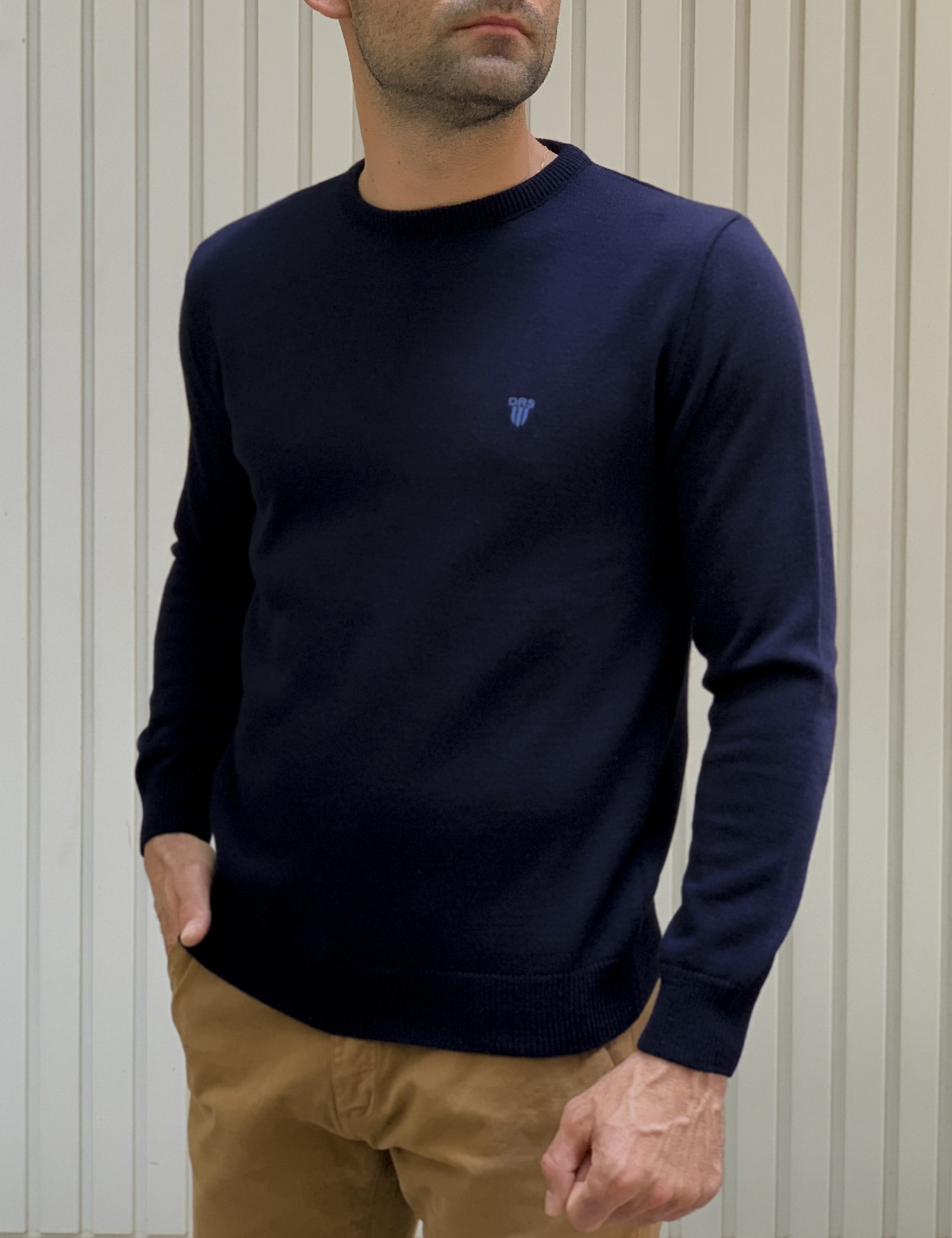 Darious ανδρικό μπλε πλεκτό πουλόβερ 23149B φωτογραφία